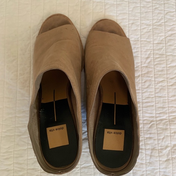 Dolce Vita Tegan tan beige bootie slides, size 10 - Picture 3 of 9